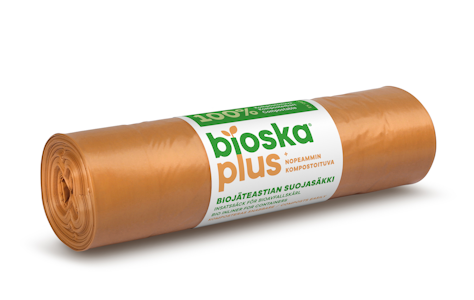 Bioska+ 10kpl 75L 650x900x0.025 ruskea biojäteastian suojasäkki