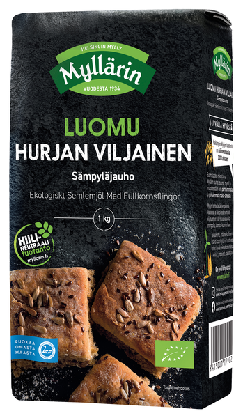 Myllärin Luomu Hurjan Viljainen sämpyläjauho 1kg