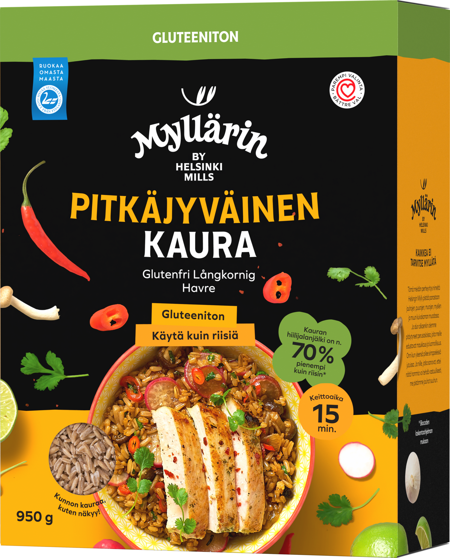 Myllärin Gluteeniton Pitkäjyväinen Kaura 950 g