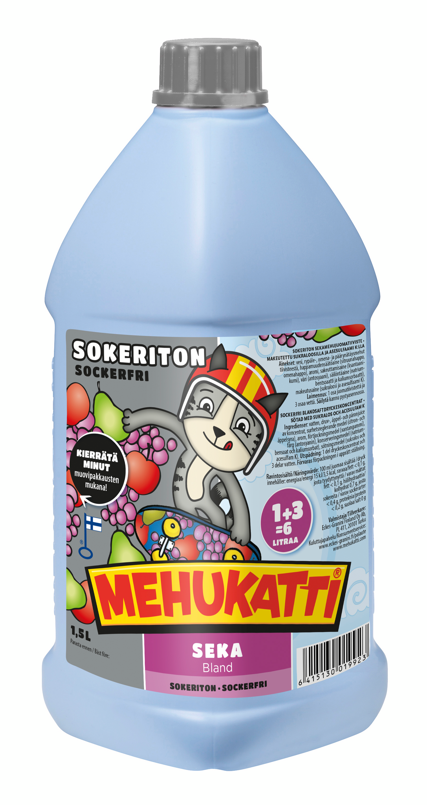 Mehukatti sokeriton sekajuomatiiviste 1+3 1,5l