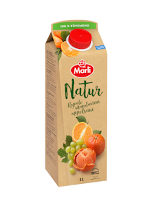 Marli Natur Rypäle-mandariini-appelsiinitäysmehu 100% 1l