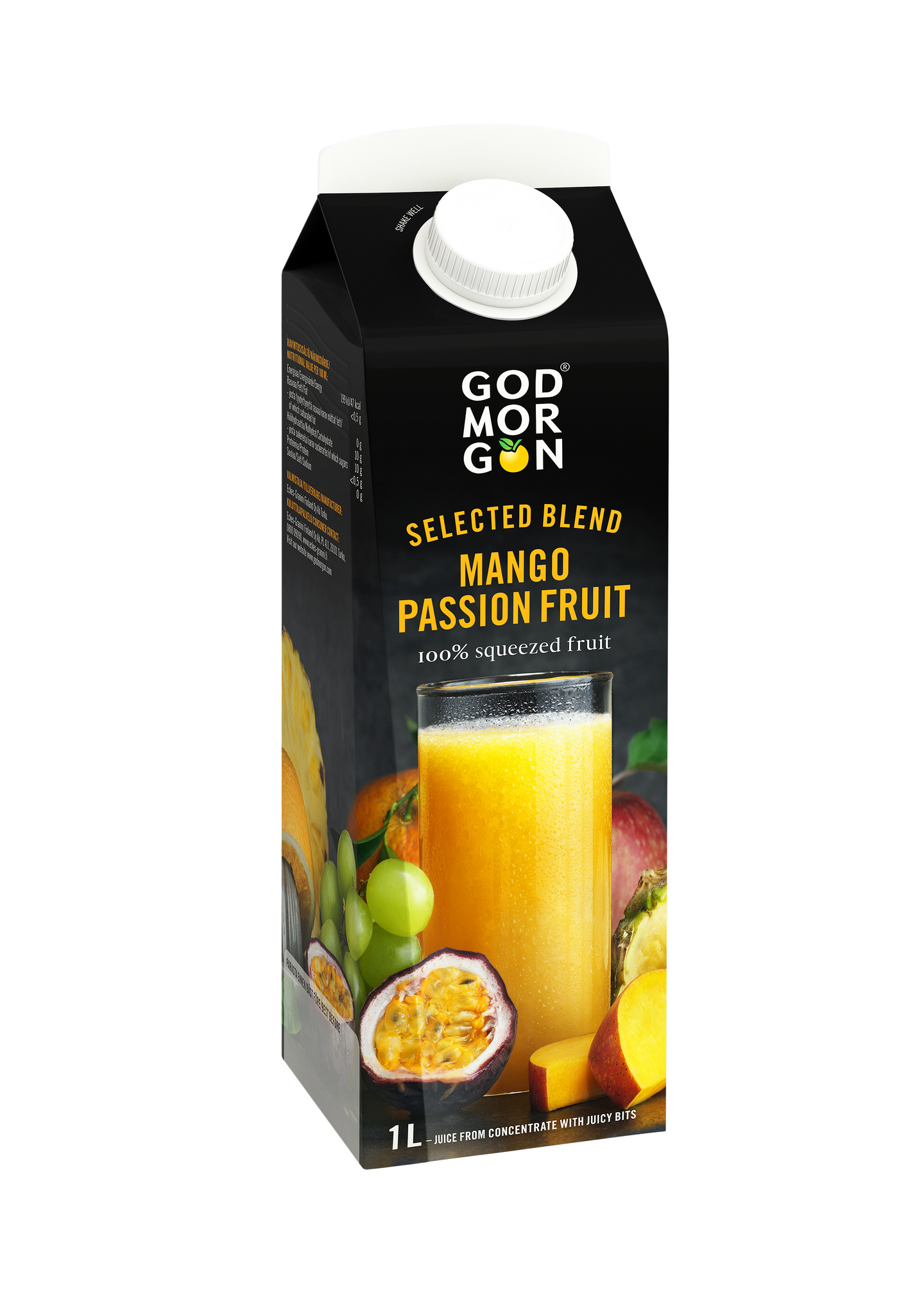 God Morgon Selected Blend täysmehu 1l mango-passion