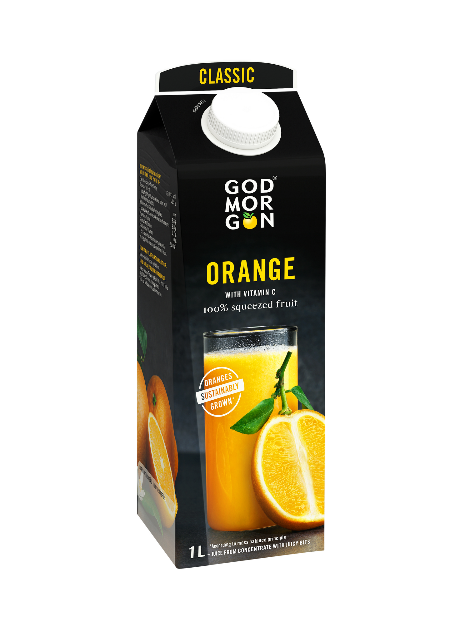 God Morgon Classic täysmehu 1l appelsiini