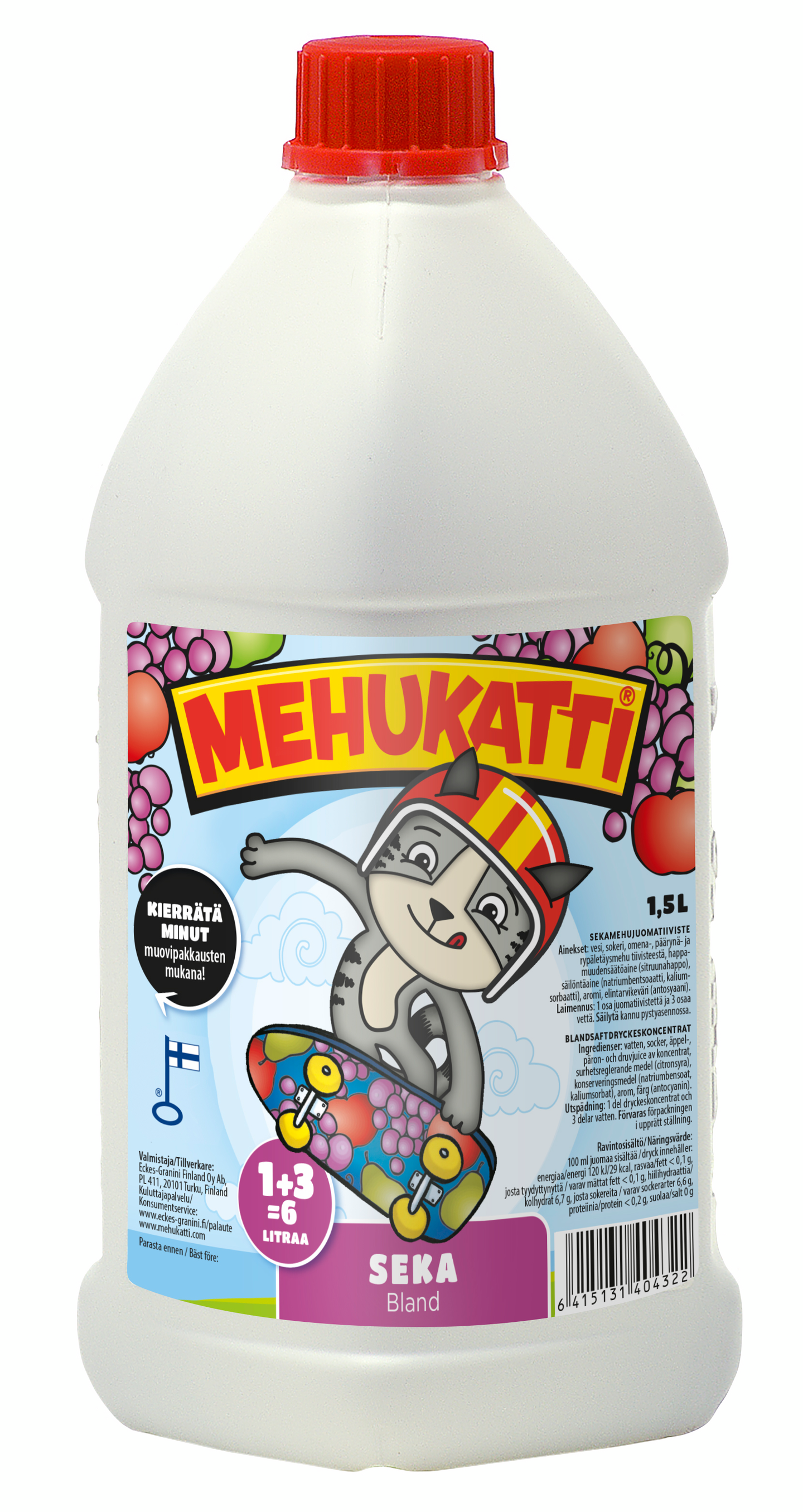 Mehukatti 1,5l Sekajuomatiiviste 1+3