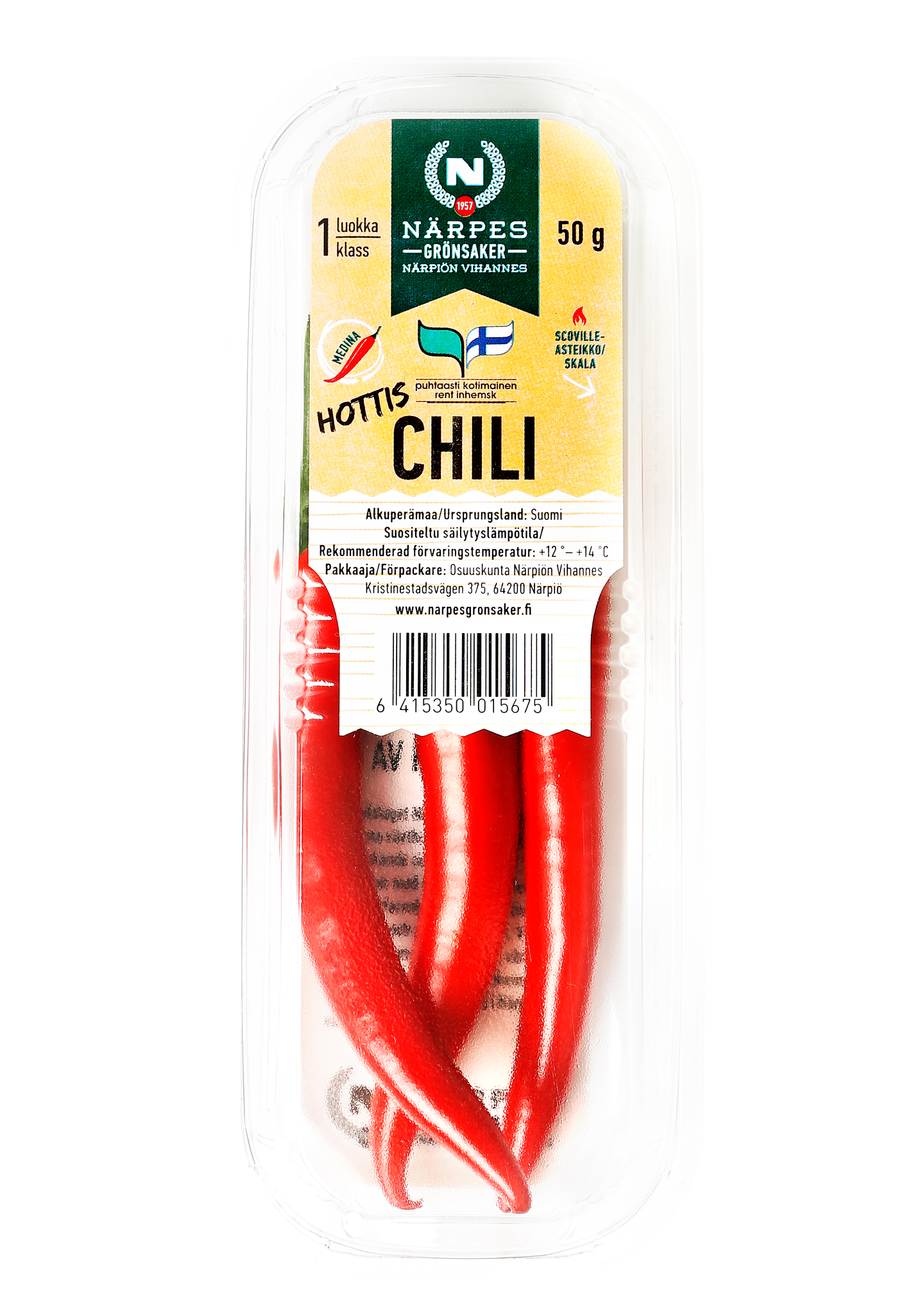 Chili Hottis punainen 50g Suomi 1lk