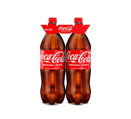 Coca-Cola 1,5l 2-pack virvoitusjuoma