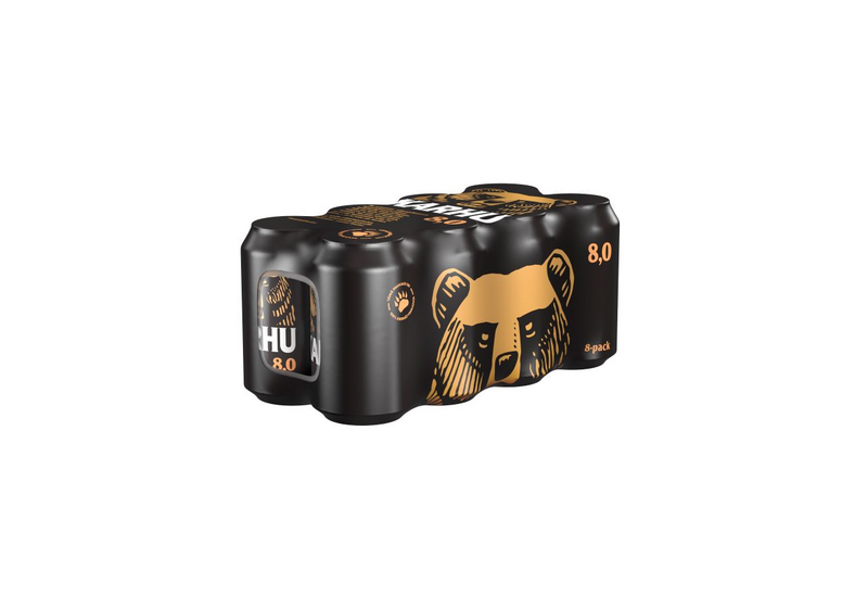 Karhu Lager olut 8,0% tölkki 0,33l 8-pack