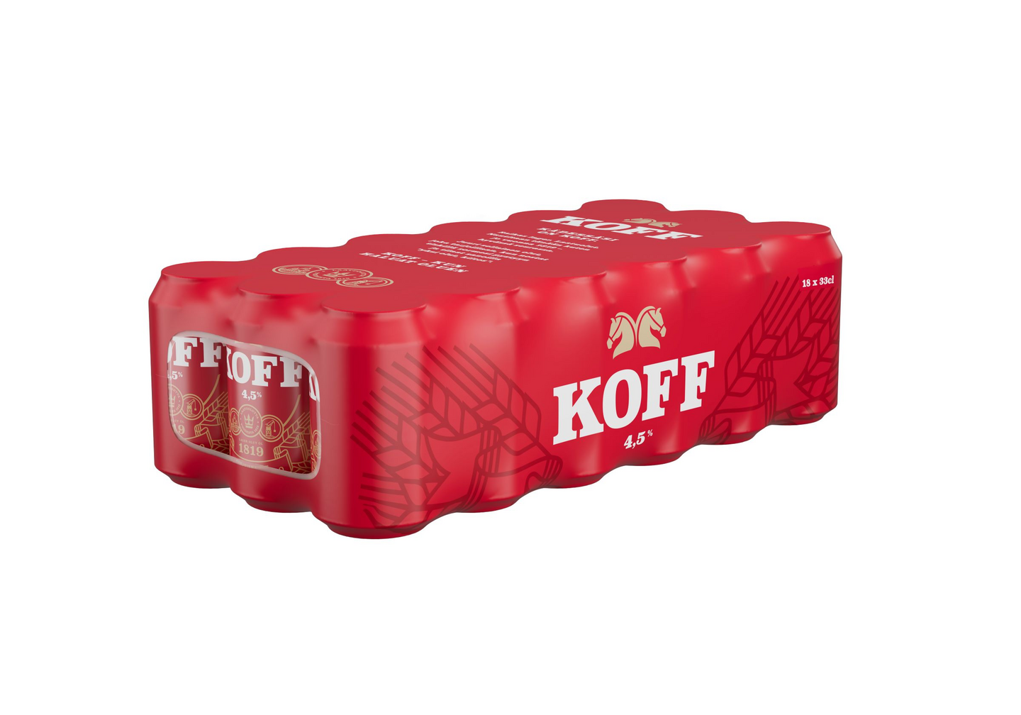 Koff lager olut 4,5% 0,33l 18-pack DOLLY