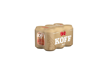 Koff Suodattamaton olut 5% 0,33l 6-pack