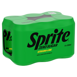 Sprite Zero Sugar virvoitusjuoma 0,33l 6-pack