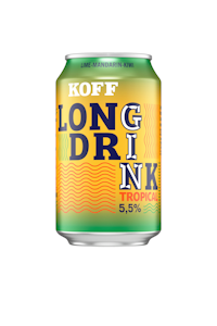 Koff Long Drink Tropical Lime Mandarin Kiwi long drink 5,5 % 0,33l