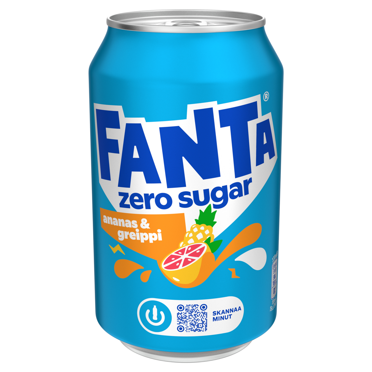 Fanta Zero Ananas-Greippi virvoitusjuoma 0,33l