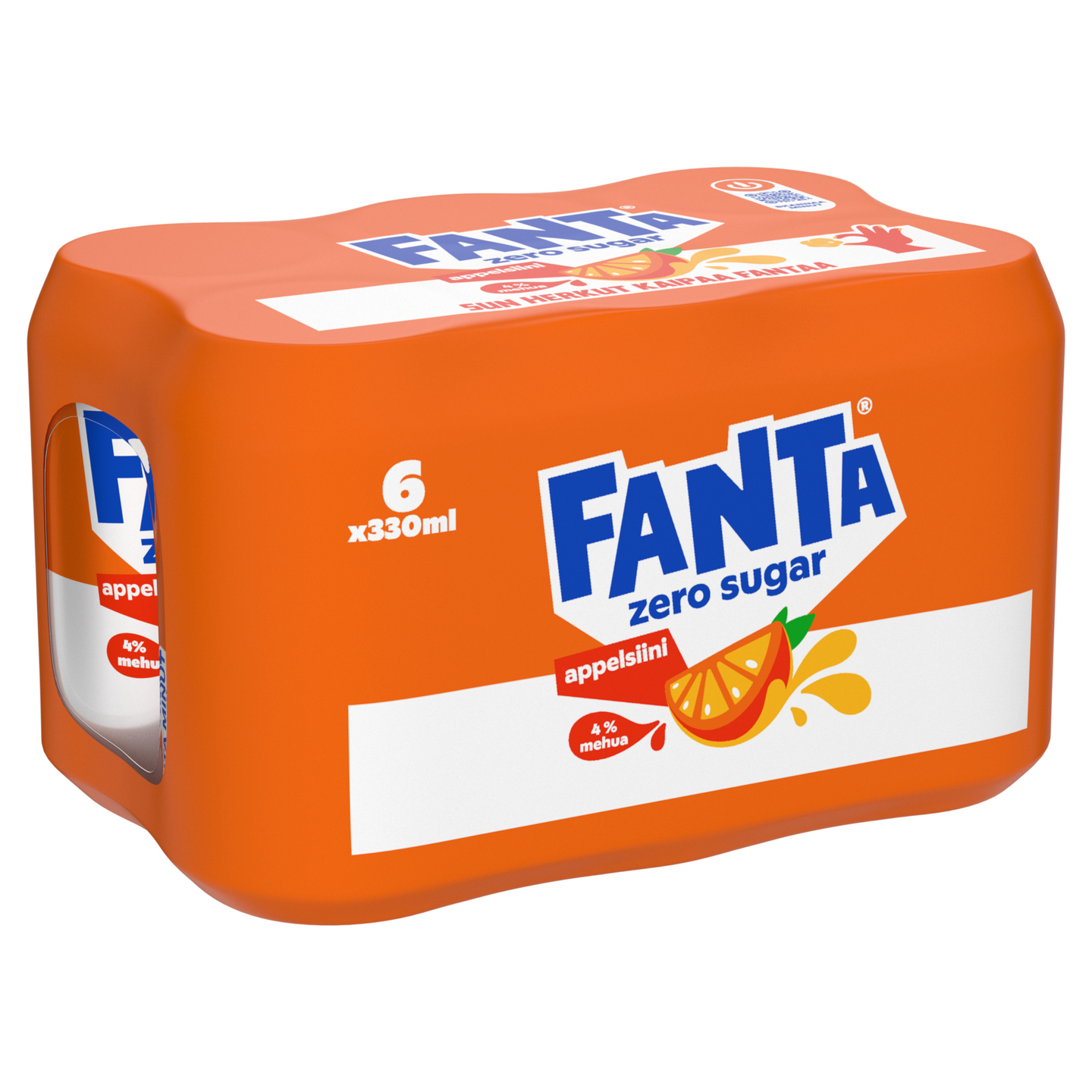 Fanta Appelsiini Zero virvoitusjuoma 0,33l 6-pack