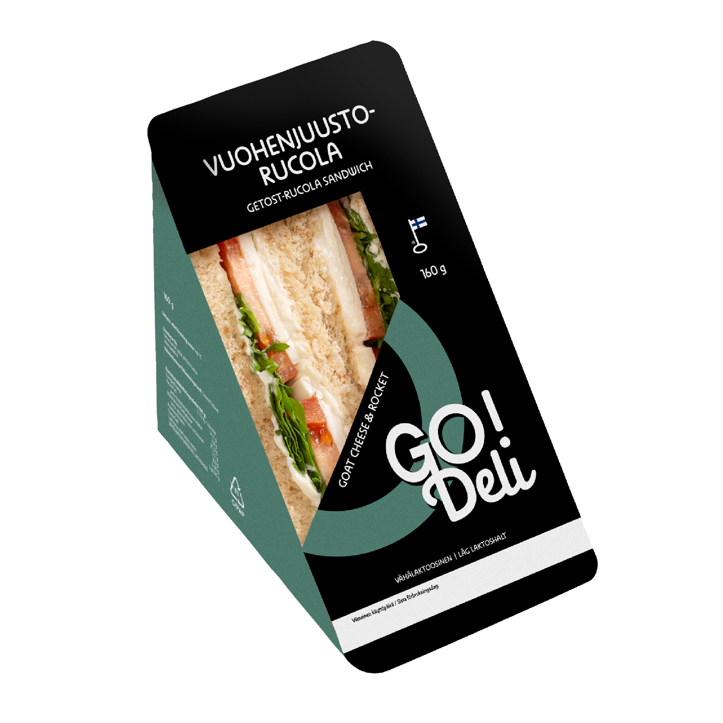 GO! Deli vuohenjuusto-rucola kolmioleipä 160g