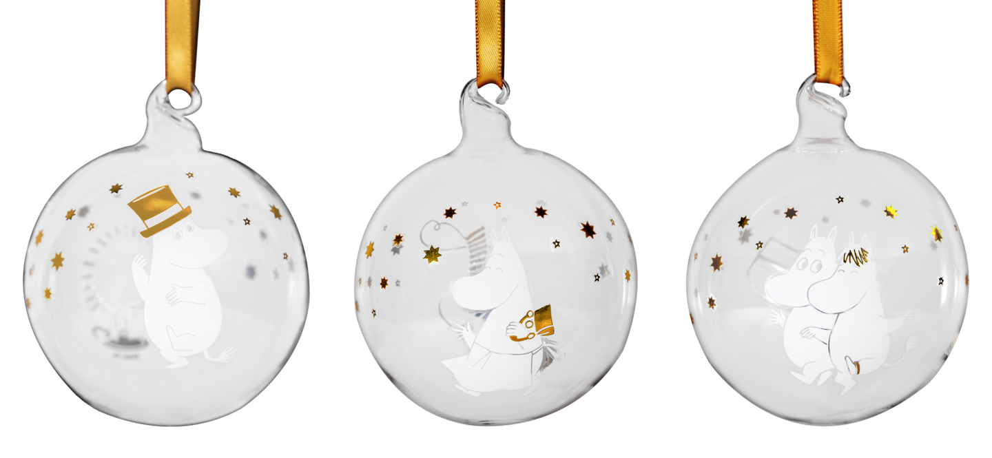 Muumi koristepallo Tähtihetki 3kpl/pkt