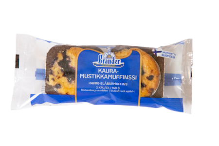 Brander kaura-mustikkamuffinssi gluteeniton 2kpl/160g