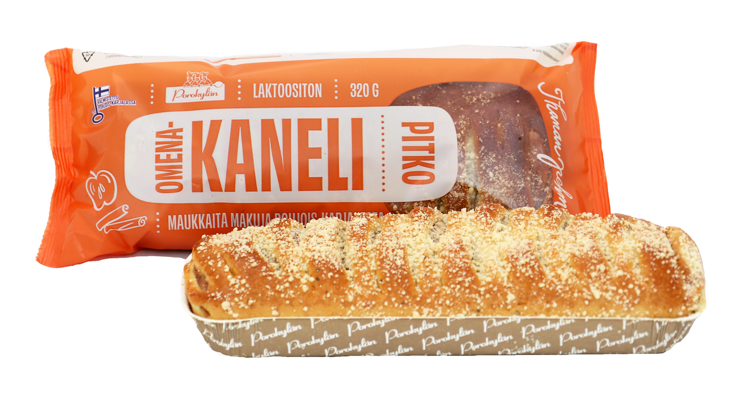 Porokylän Omena-kanelipitko 320 g täytepitko