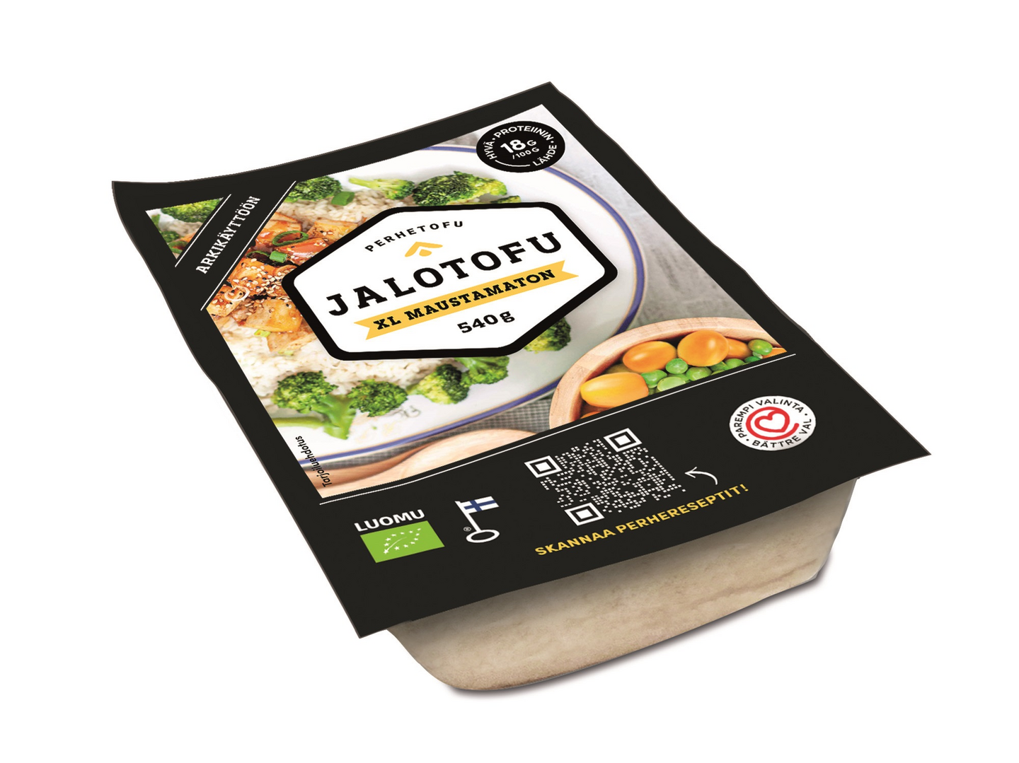 Jalotofu maustamaton 540g luomu