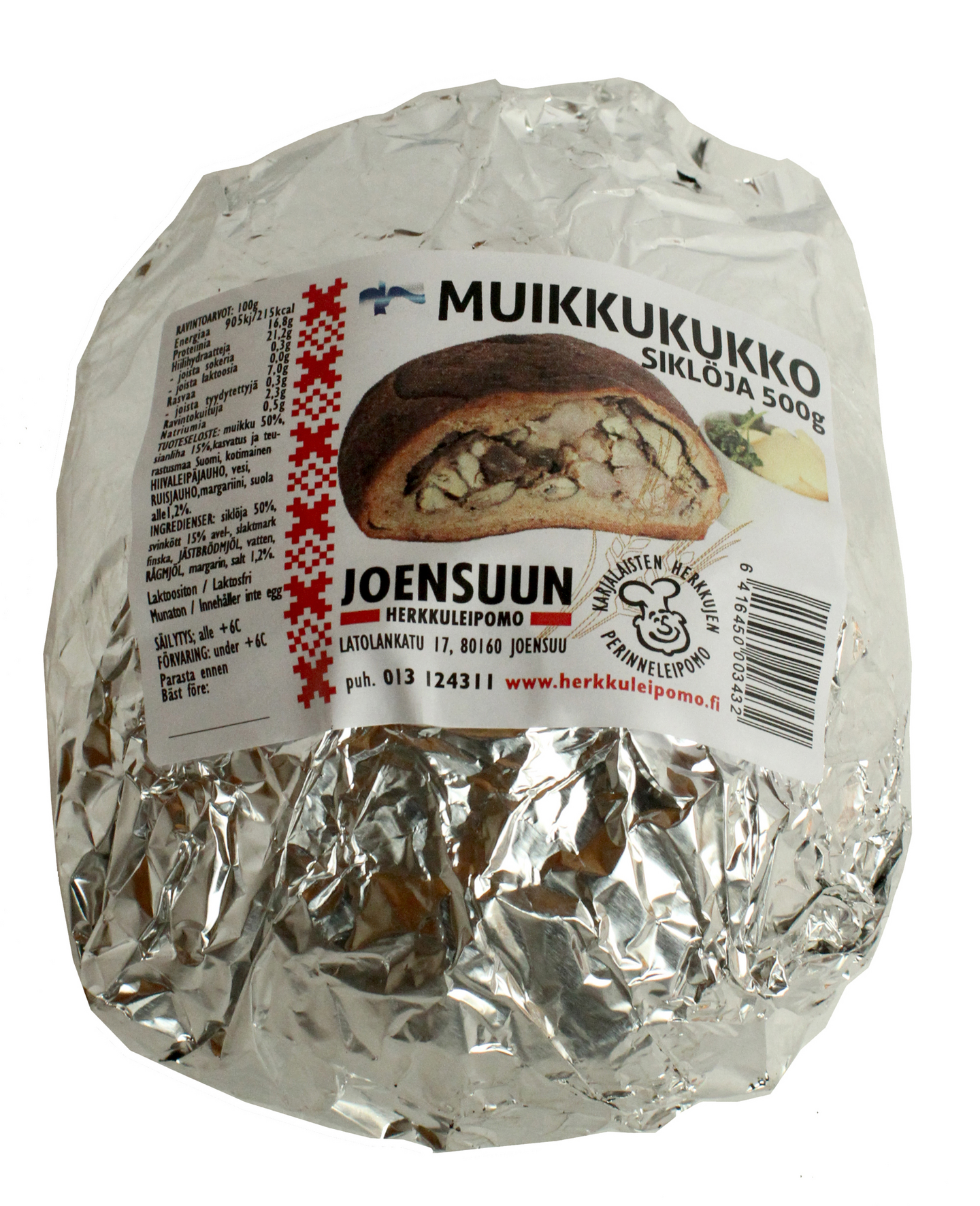 Joensuun Herkkuleipomo Muikkukukko 500g | K-Ruoka Verkkokauppa