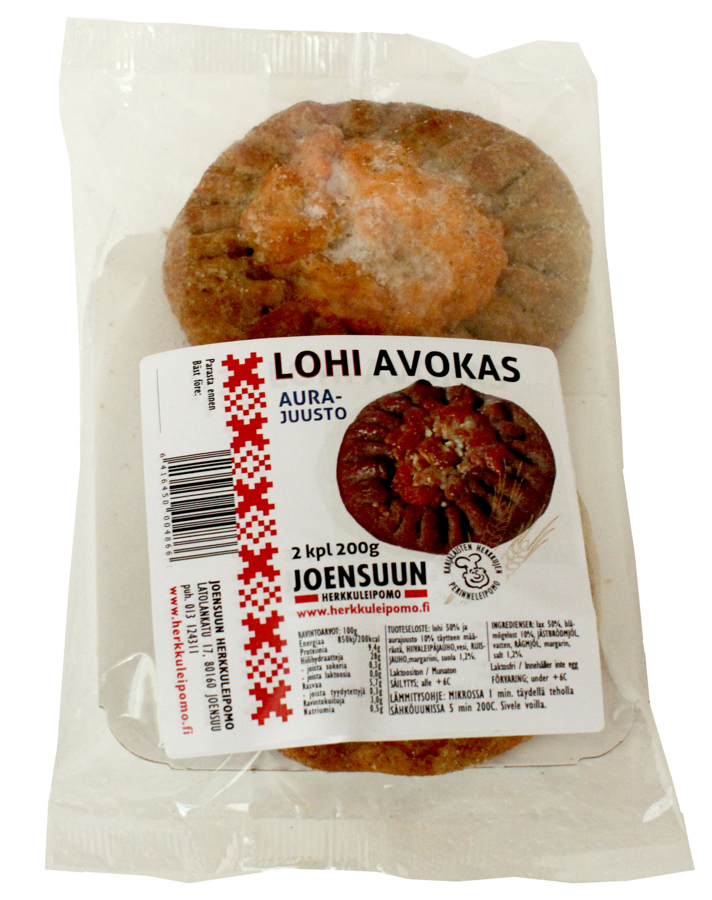 Joensuun Herkkuleipomo Lohi Avokas 2kpl/200g | K-Ruoka Verkkokauppa