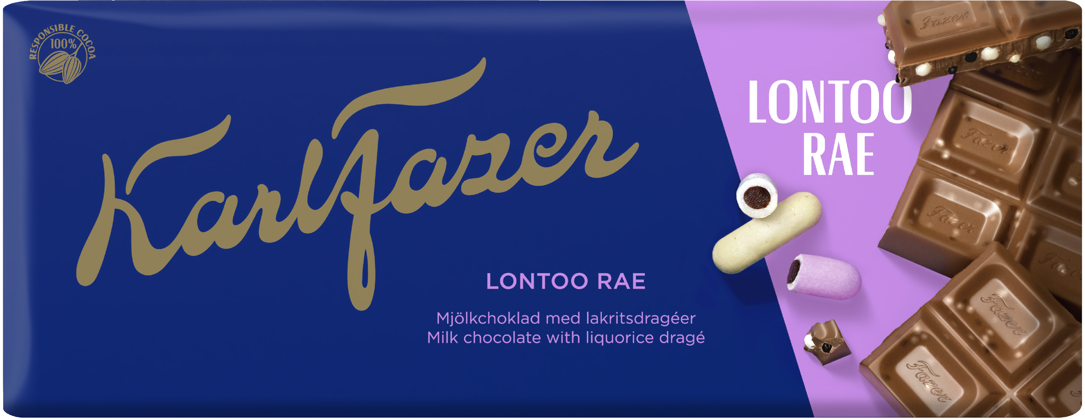 Karl Fazer suklaalevy 180g Lontoo rae