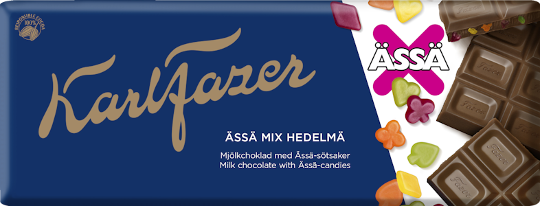 Karl Fazer Ässä Mix Hedelmä suklaalevy 200g