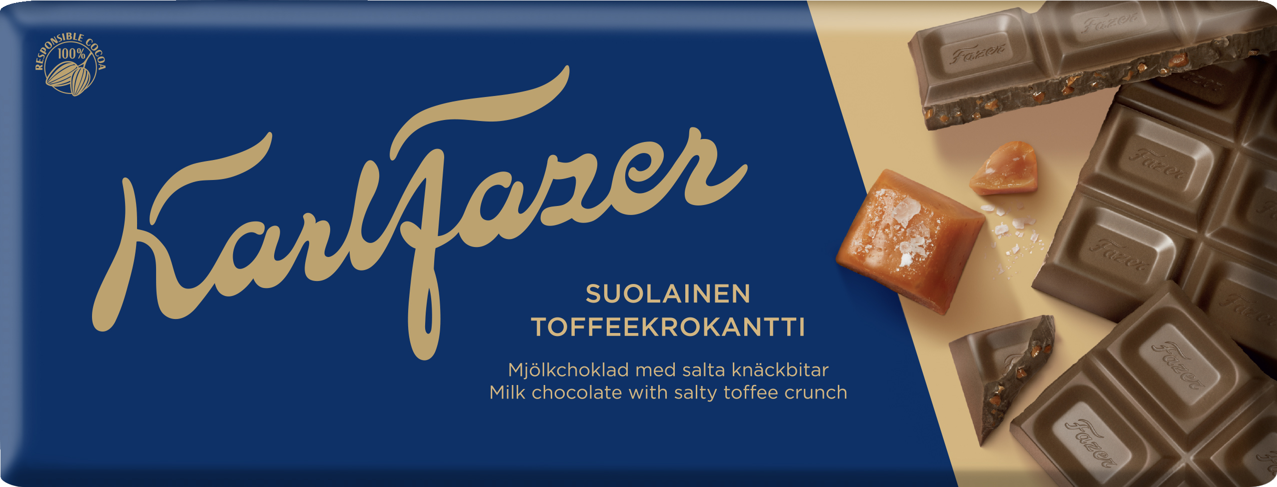 Karl Fazer suklaalevy 180g suolainen toffee