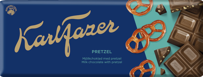 Karl Fazer Pretzel maitosuklaalevy 180g