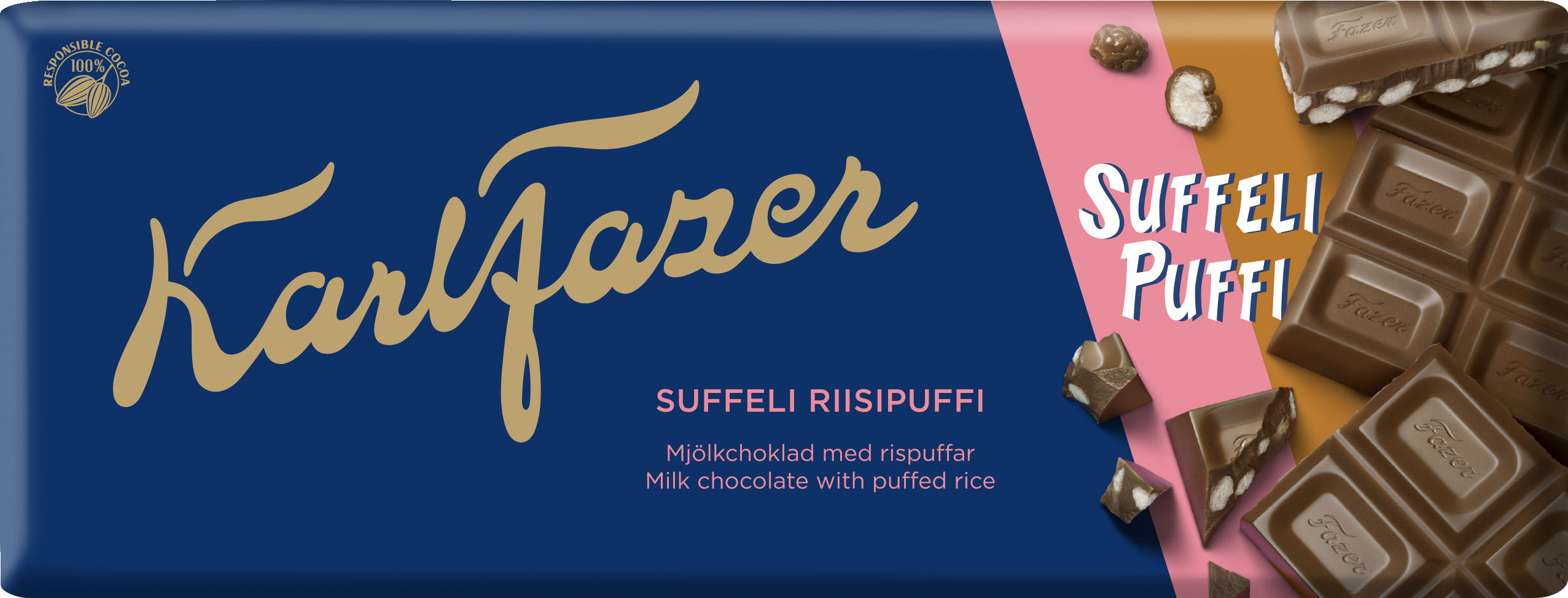 Karl Fazer suklaalevy Suffeli Riisipuffi 185g