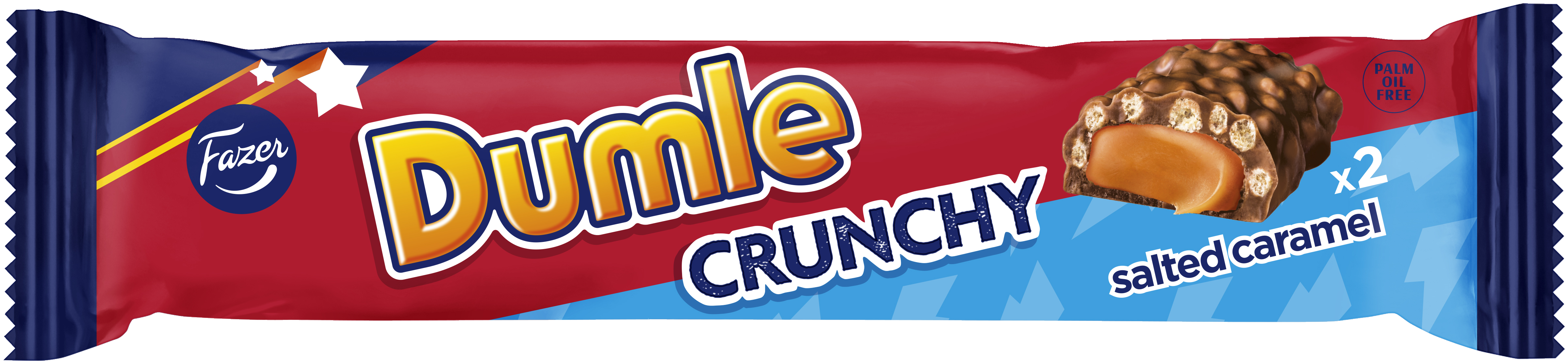 Fazer Crunchy Dumle salt caramel 55g DIS