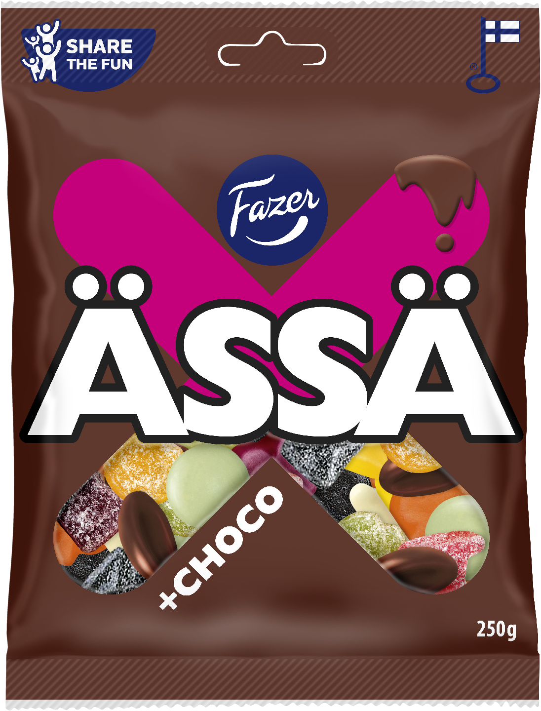 Fazer karkkipussi 250g ässä choco KRuoka Verkkokauppa