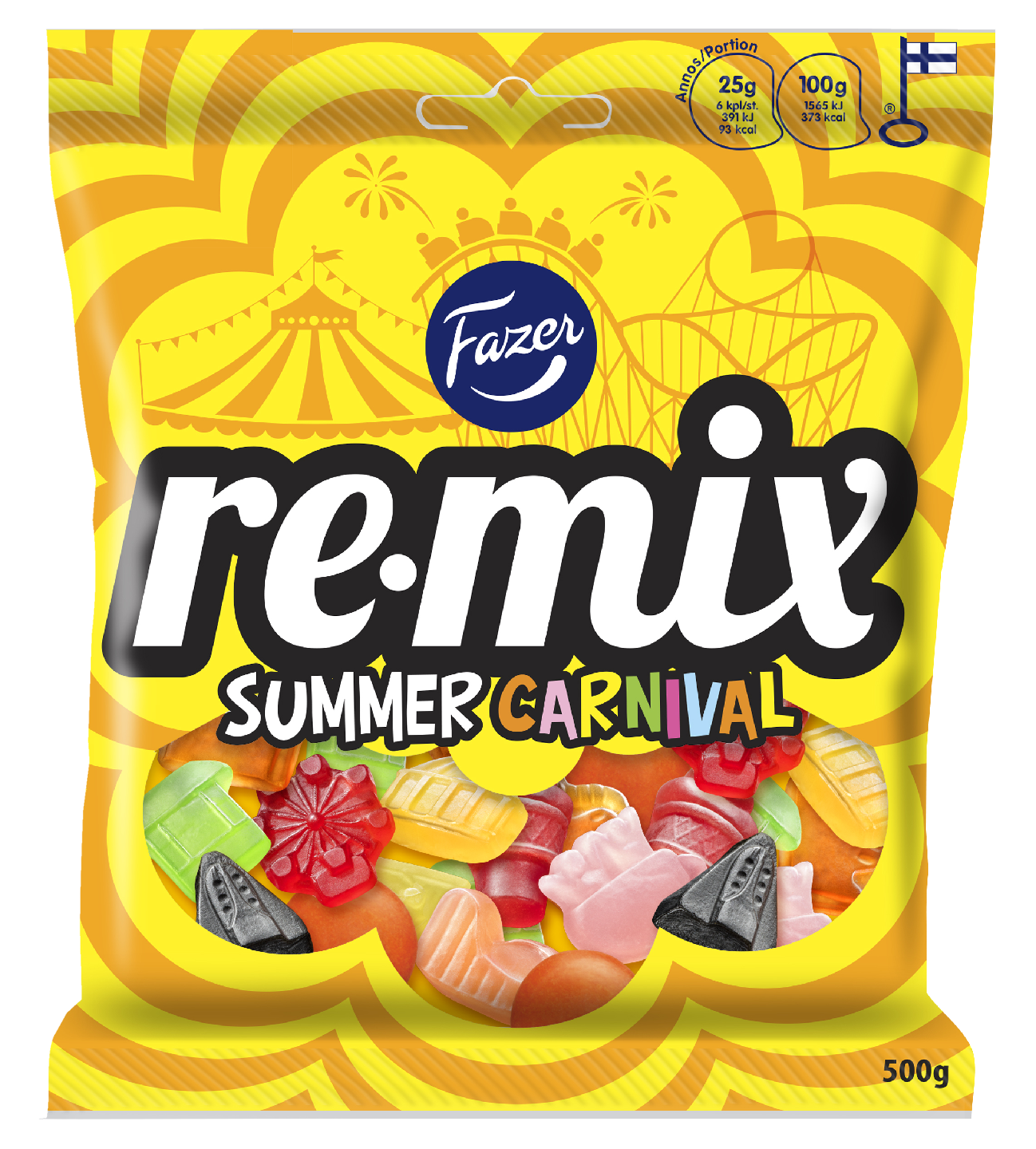 Fazer Remix Summer karkkipussi 500g PL