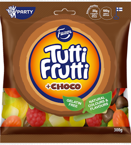 Fazer Tutti Frutti Choco karkkipussi 300g