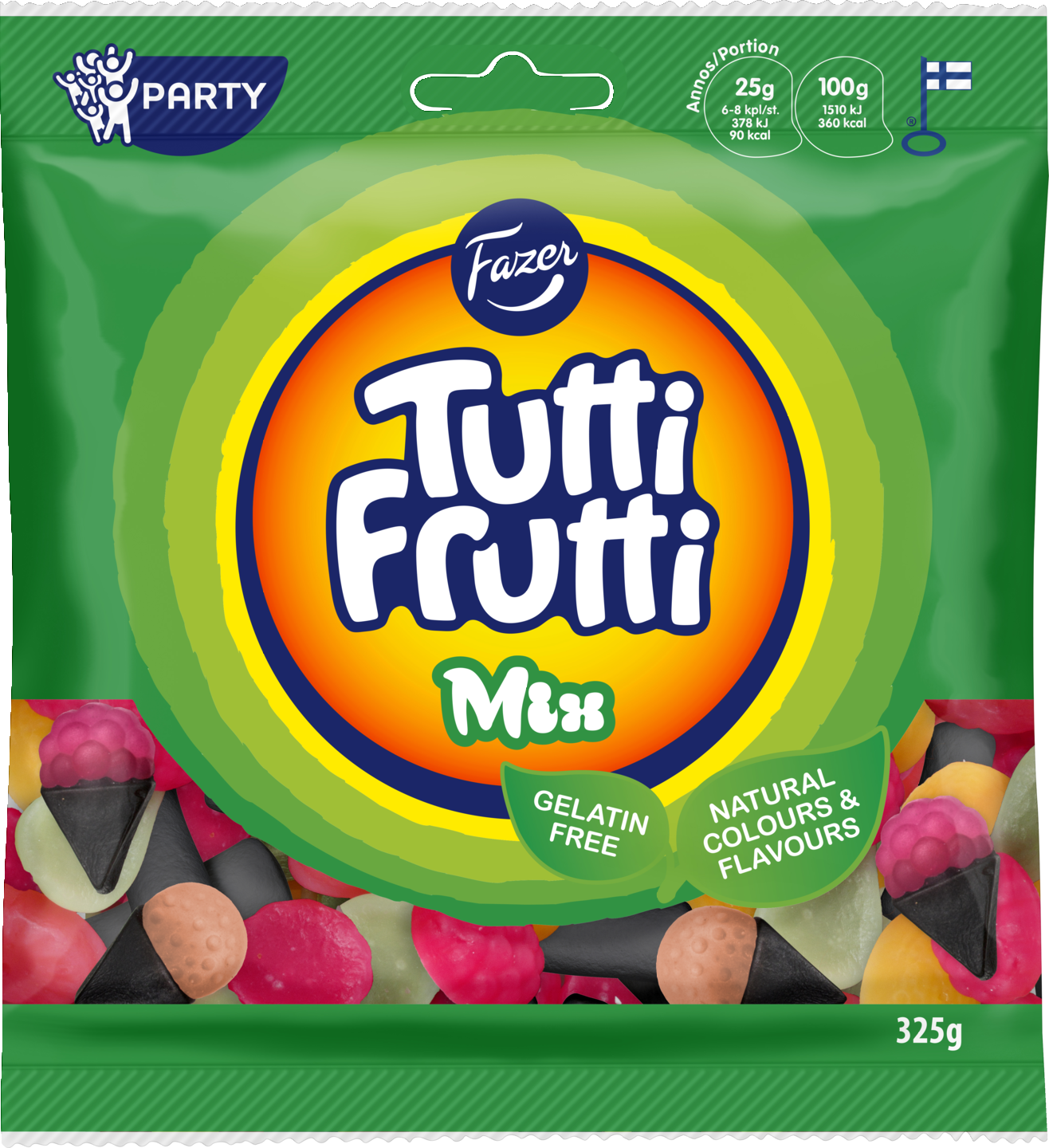 Fazer Tutti Frutti Mix karkkipussi 325g