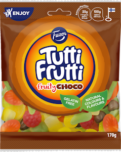 Tutti Frutti pussi 170g fruity choco