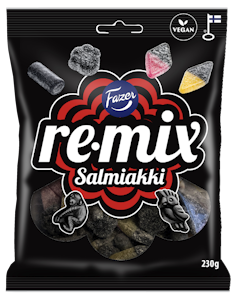 Fazer Remix Salmiakki karkkipussi 230g