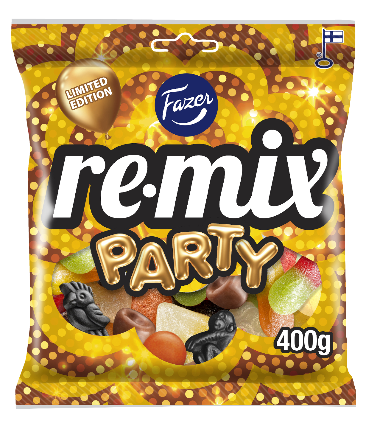 Fazer Remix Party mix karkkipussi 400g PPA