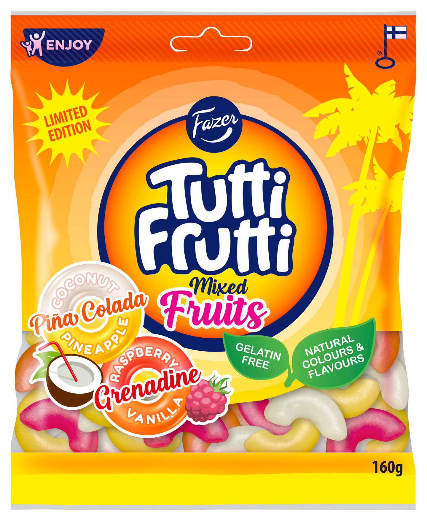 Fazer Tutti Frutti 160g Mixed fruits KRuoka Verkkokauppa