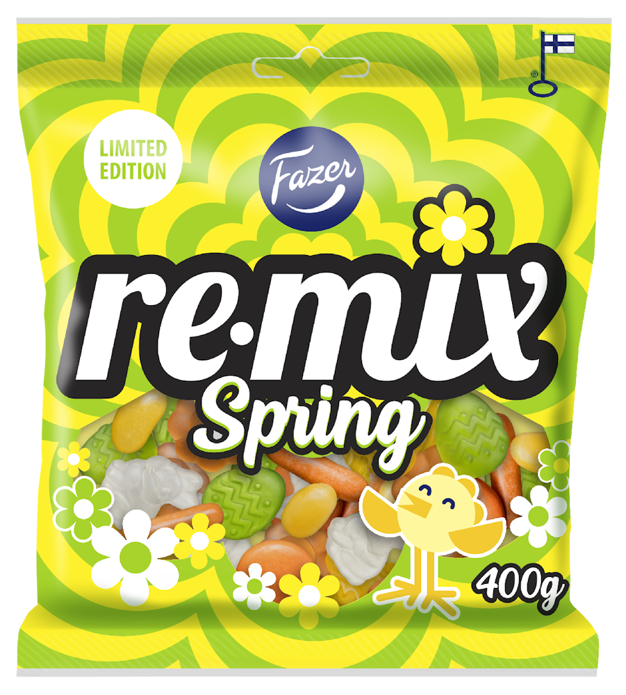 Fazer Remix karkkipussi Spring 400g - HoReCa-tukku Kespro