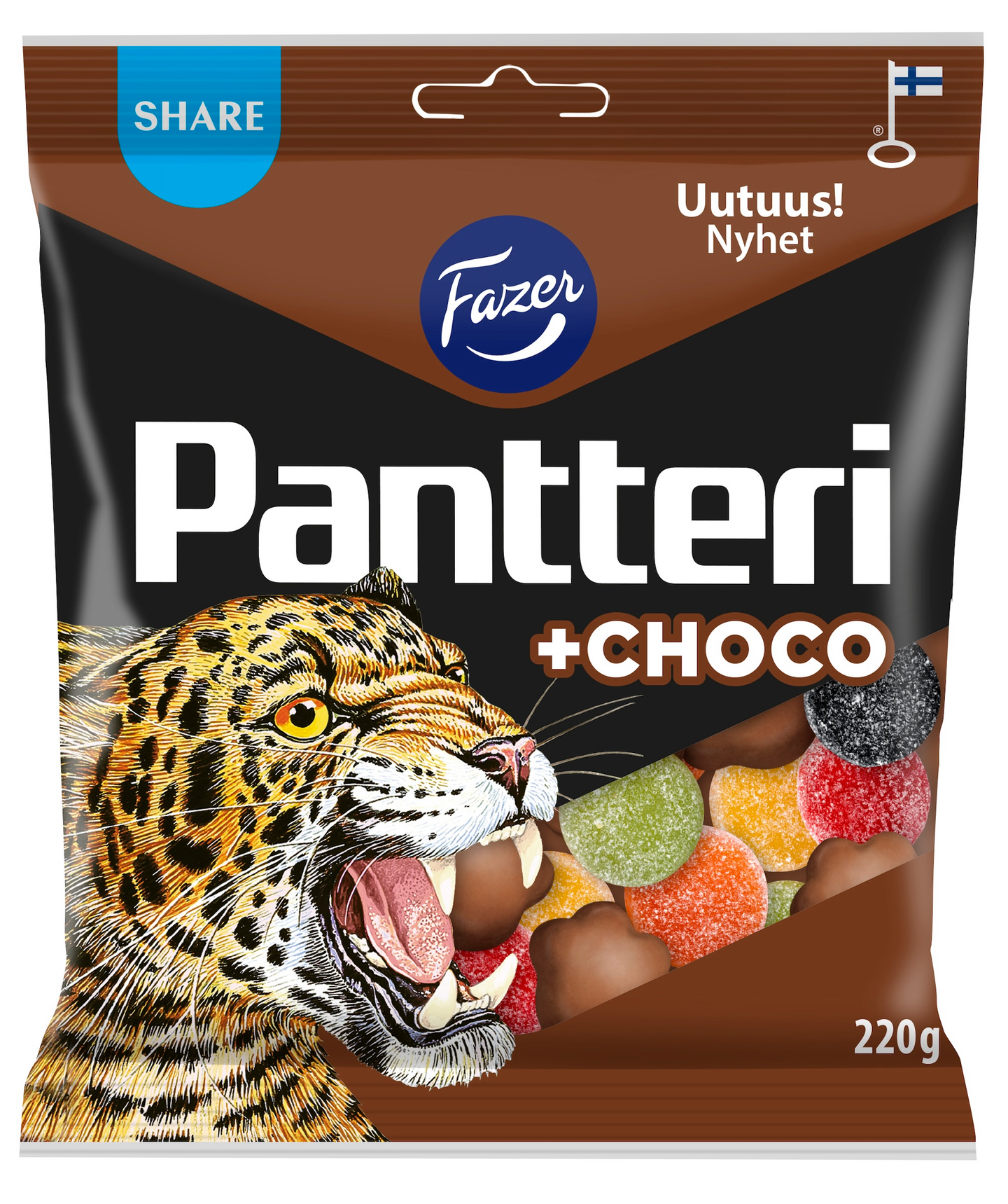 Fazer Pantteri +choco karkkipussi 220g PPA