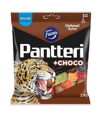 Fazer Pantteri +choco karkkipussi 220g
