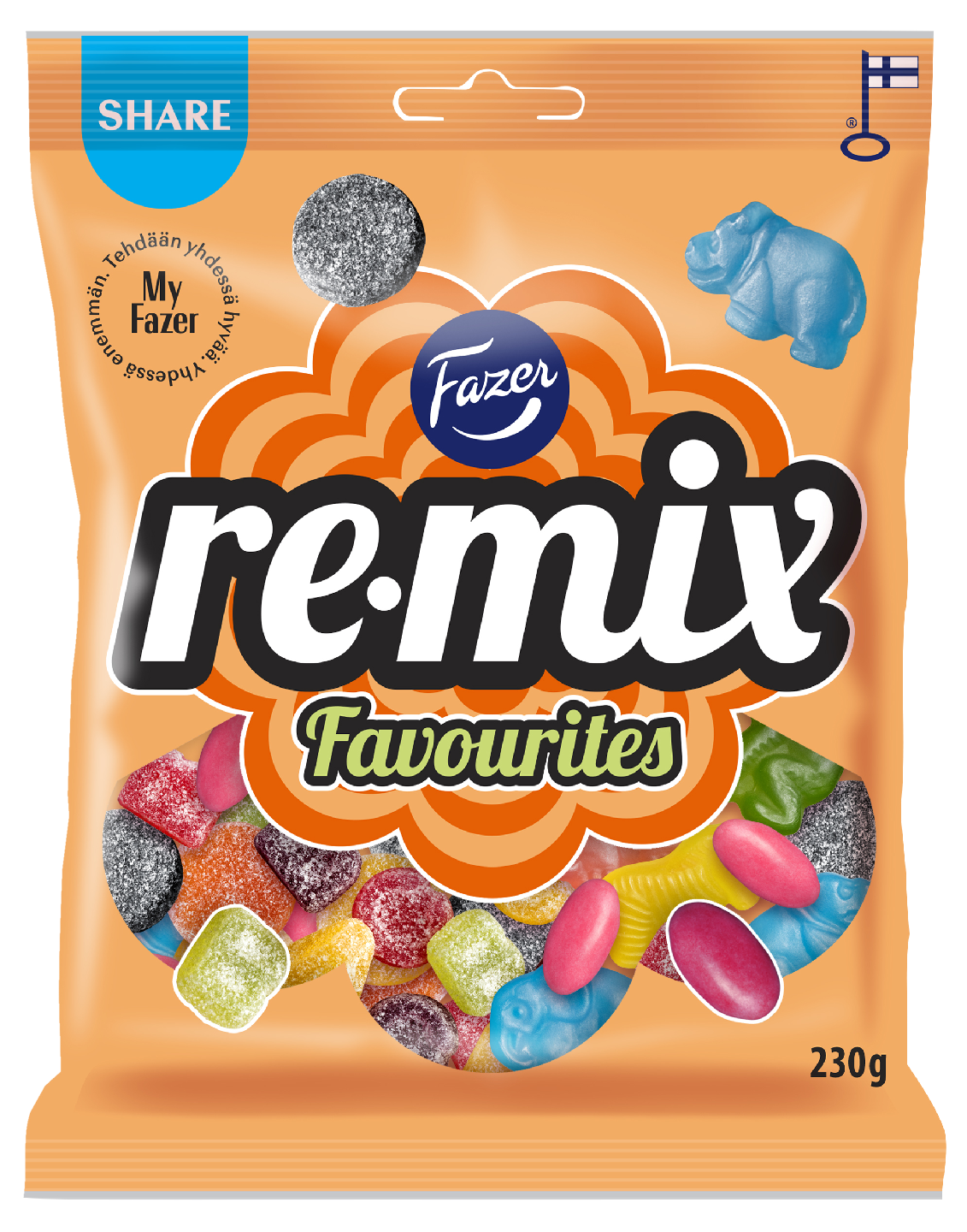 Fazer Remix Favourites karkkipussi 230g