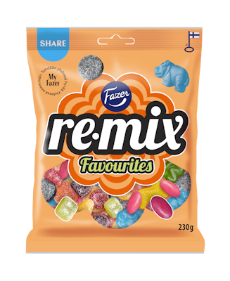 Fazer Remix Favourites karkkipussi 230g
