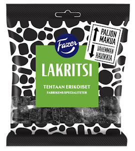 Fazer Lakritsi Tehtaan erikoiset 220g lakritsipussi