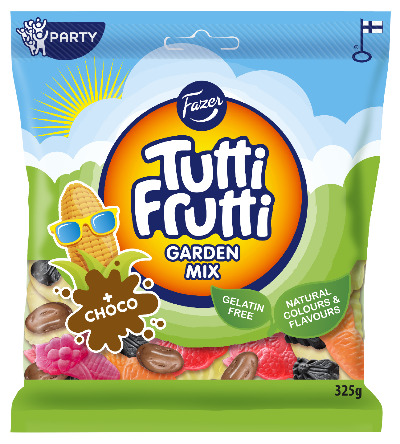 Fazer Tutti Frutti Garden Mix 325g karkkipussi DIS