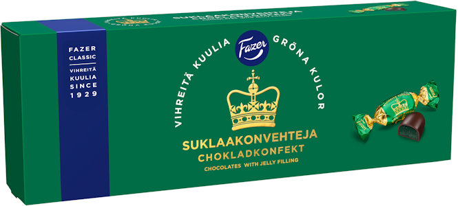 Vihreitä kuulia 320g suklaakonvehti