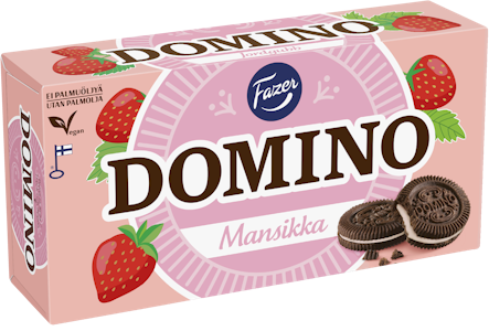 Domino Mansikka täytekeksi 350 g