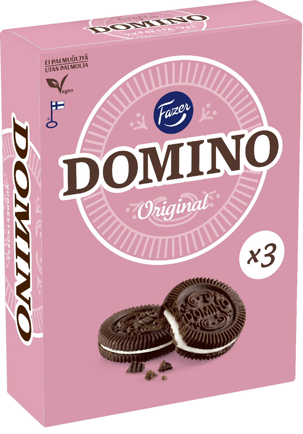 Fazer Domino Original vaniljanmakuinen täytekeksi 525g