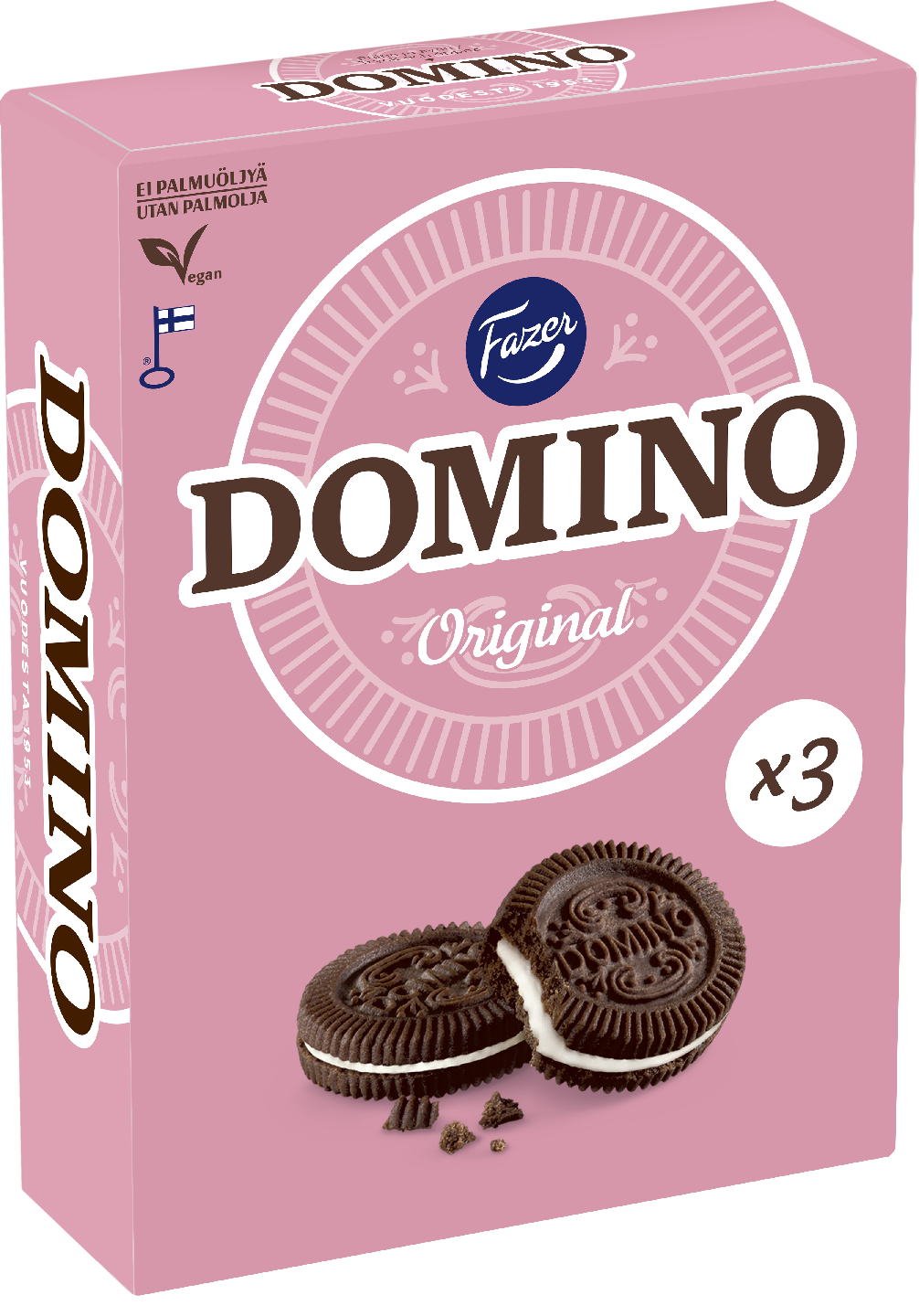 Fazer Domino täytekeksi 525g original PUOLILAVA