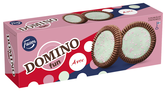 Fazer Domino Fun herkuttelukeksi 120g Avec